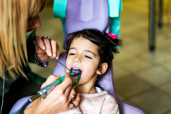 girl at the dentist